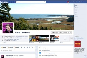 Facebook Timeline Screen Shot, Laura Chechette