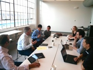 GCAi founder John Garvey discusses digital marketing with fintech startups at the recent Startupbootcamp.org event in Boston.