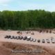 Aerial drone shot of the Shoppes at Cottage Grove in Bloomfield, CT.
